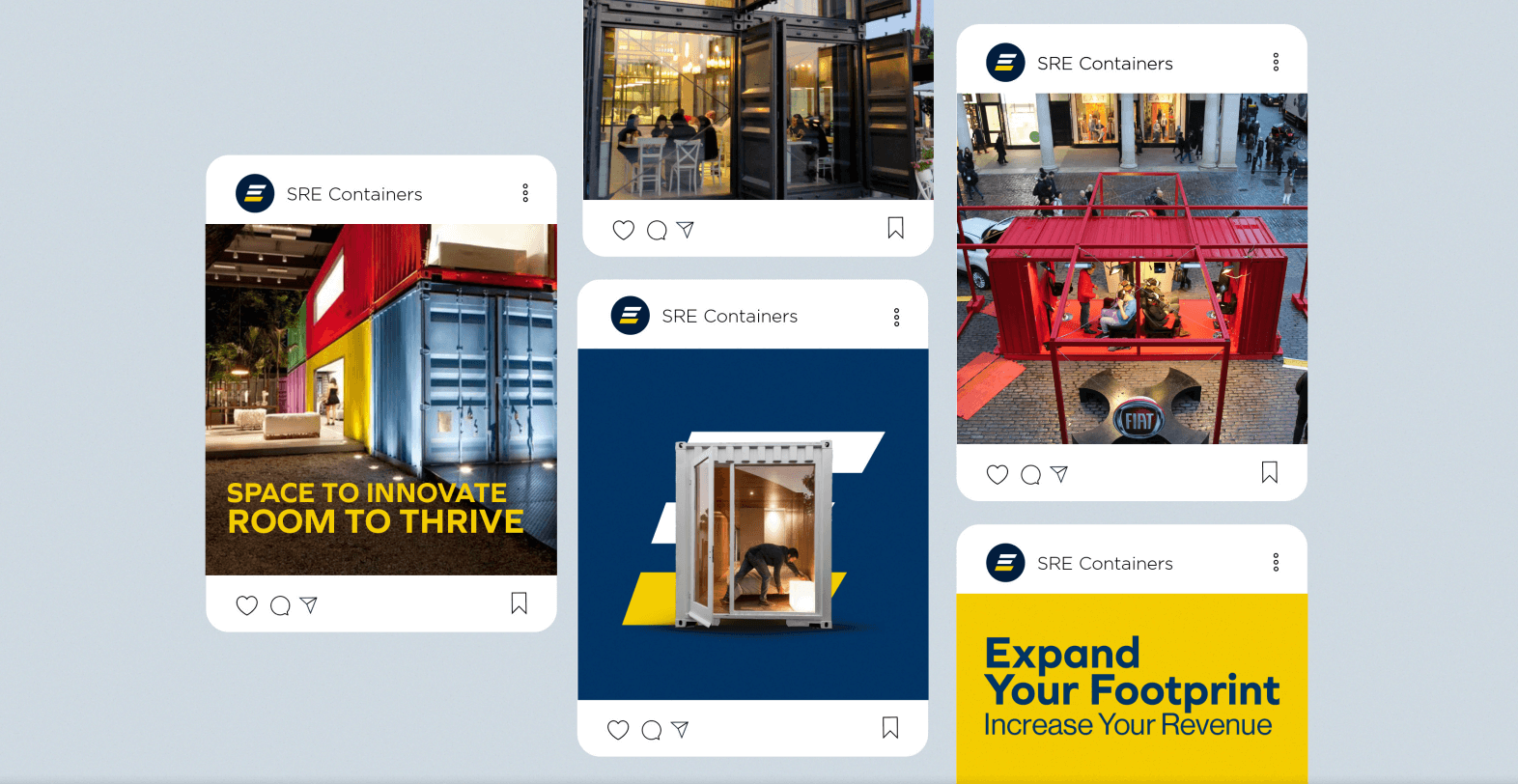 Collage from different social media post on SRE Containers